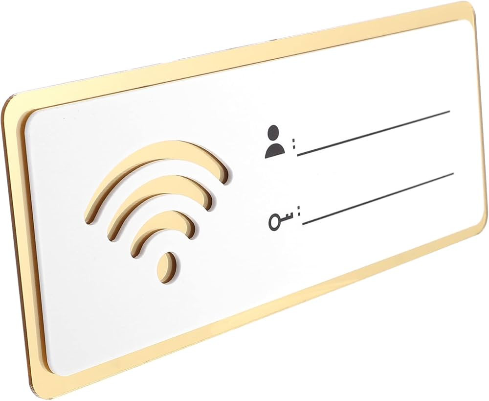 Wifi Password Sign Wifi Acrylic Sign Adhesive Wifi Board Wall Plaque Wifi Sign for Guests Wifi Pa... | Amazon (US)