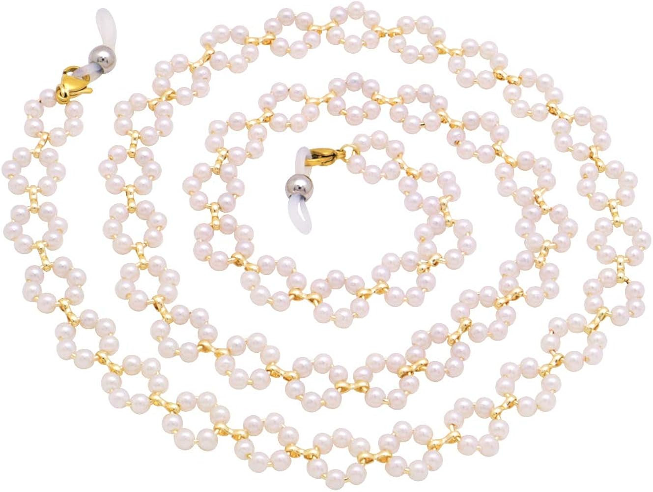 KAI Top Eyeglass Chain Sunglasses Chain for Women Girls Fashion White Pearl Flower Bead Eyewear R... | Amazon (US)