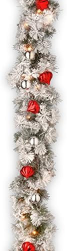 National Tree Company Pre-Lit Artificial Christmas Garland, Green, Glittery Bristle Pine, White L... | Amazon (US)