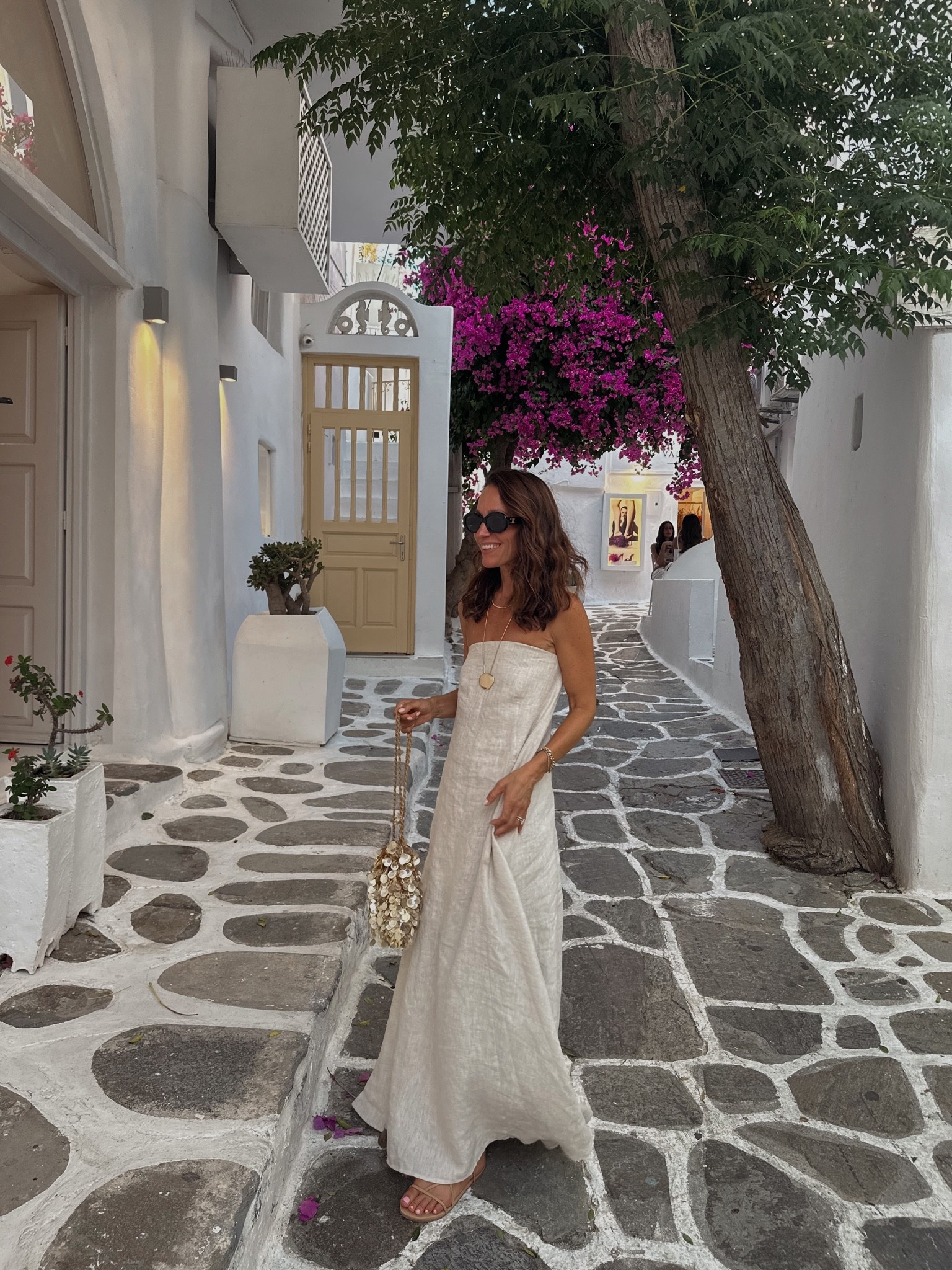 Dinner out in Greece in this linen dress

#LTKOver40