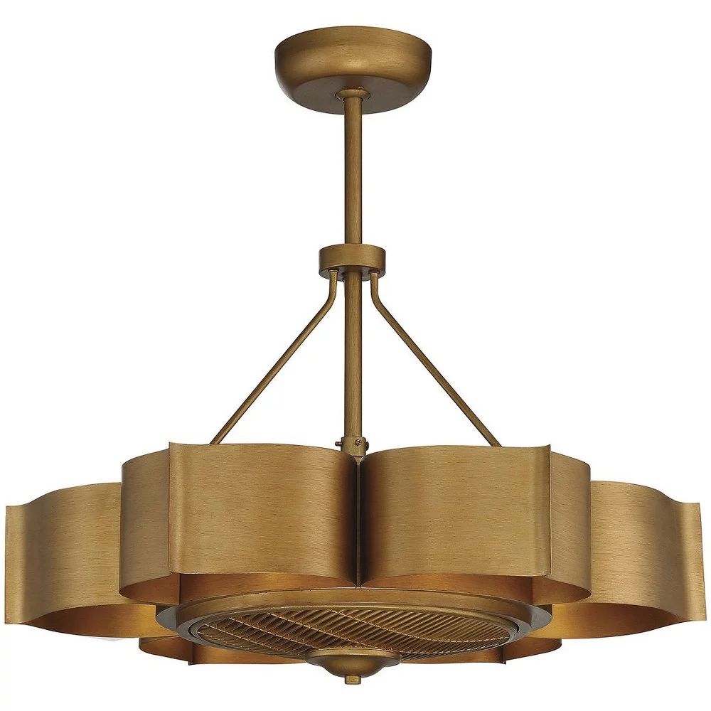 36W 6 Led Fan D Lier-11.88 inches Tall By 31 inches Wide   Gold Patina Finish Bailey Street Home ... | Walmart (US)