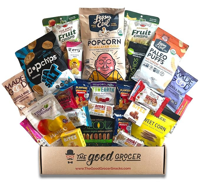 GLUTEN FREE and VEGAN (DAIRY and FIG FREE) Healthy Snacks Care Package (25 Ct): Cookies, Bars, Ch... | Amazon (US)