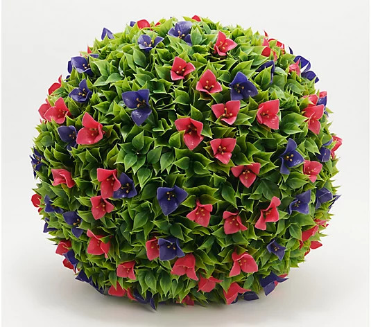 Wicker Park 21" Flowering Bougainvillea Garden Sphere - QVC.com | QVC