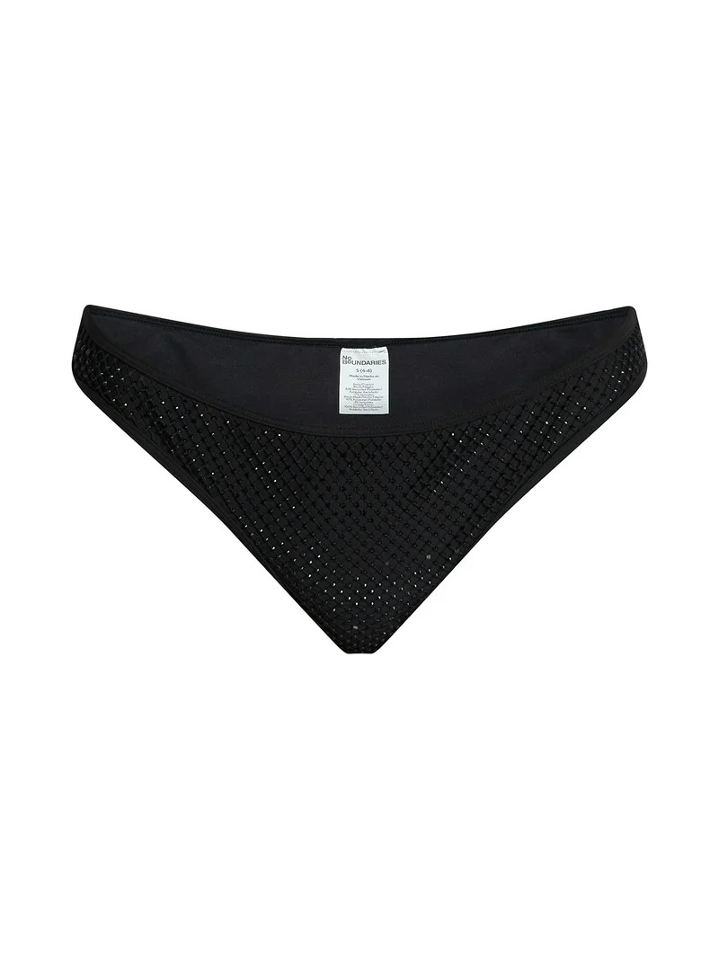 No Boundaries Faux Rhinestone Bralette Bikini Top, Women’s XXS-XXL | Walmart (US)