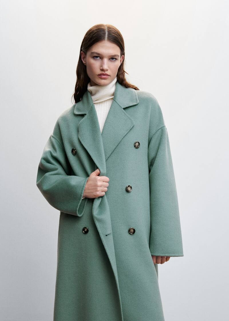 Handmade oversized wool coat | MANGO (US)