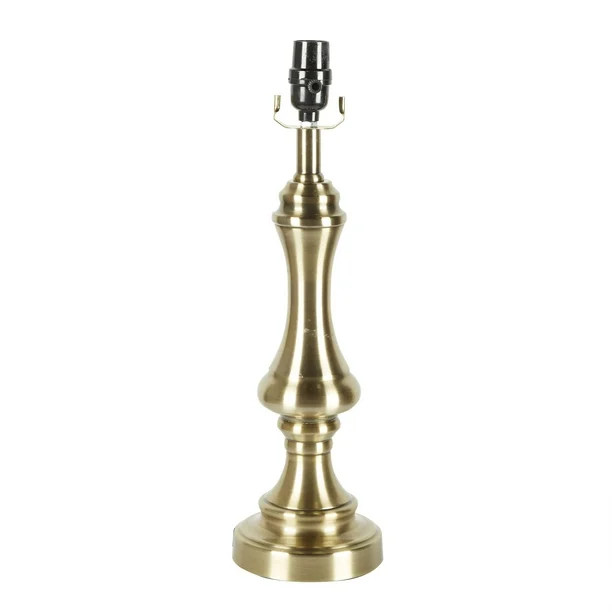 Better Homes & Gardens Metal Brass Turned Pillar Lamp Base, Gold - Walmart.com | Walmart (US)