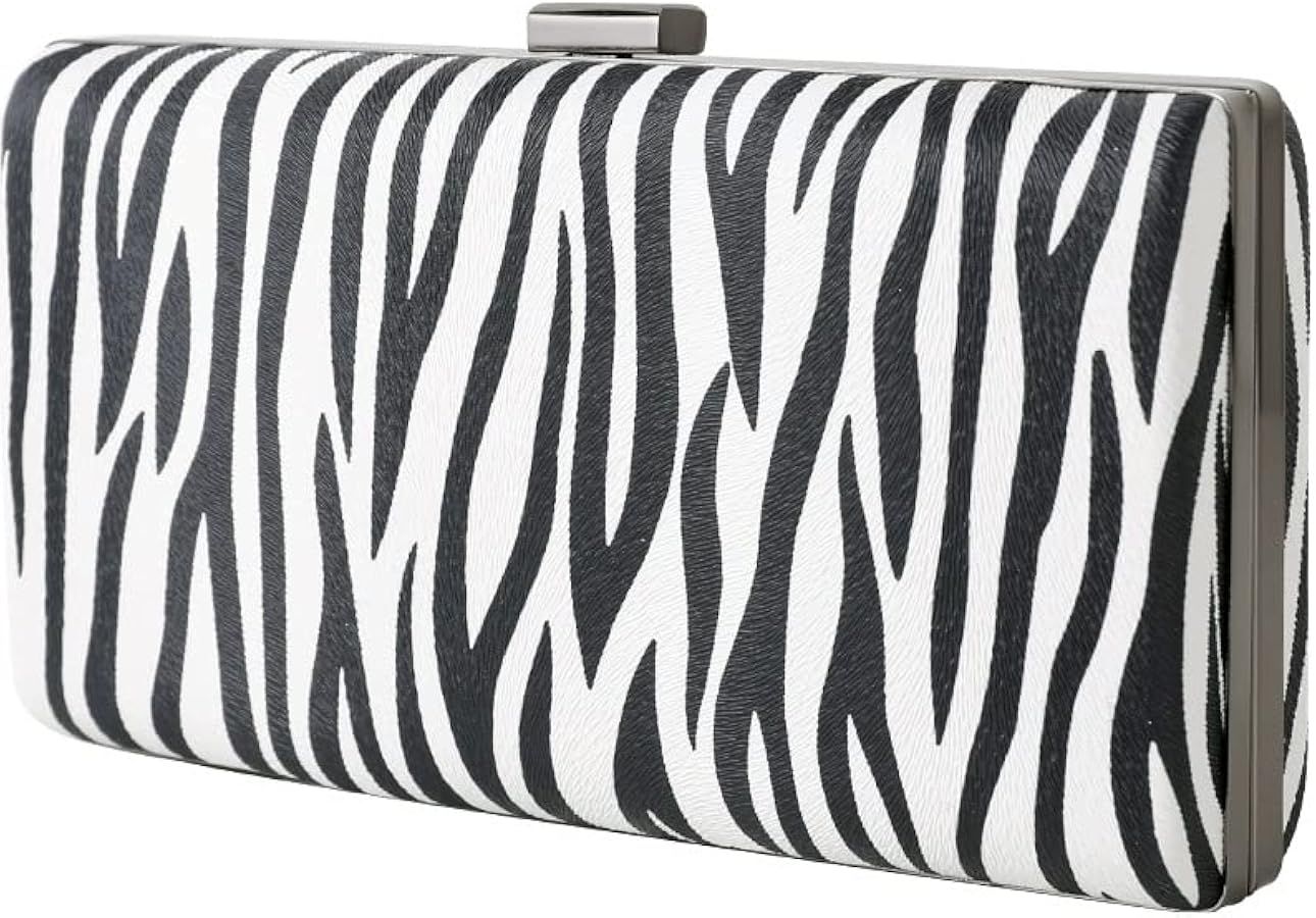 Women Clutch Evening Purses Black - and White Zebra Pattern Wristlet Hobo Bag Crossbody Bag with ... | Amazon (US)