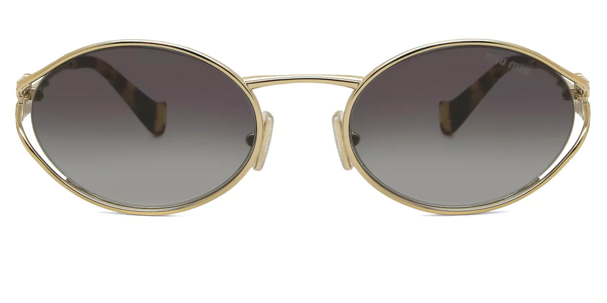 Miu Miu MU52YS ZVN5D1 Men's Sunglasses Gold Size 54 | SmartBuyGlasses Global