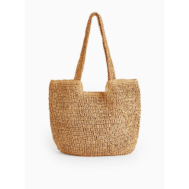 Neutral Straw Shopper Bag One Size | Tu Clothing