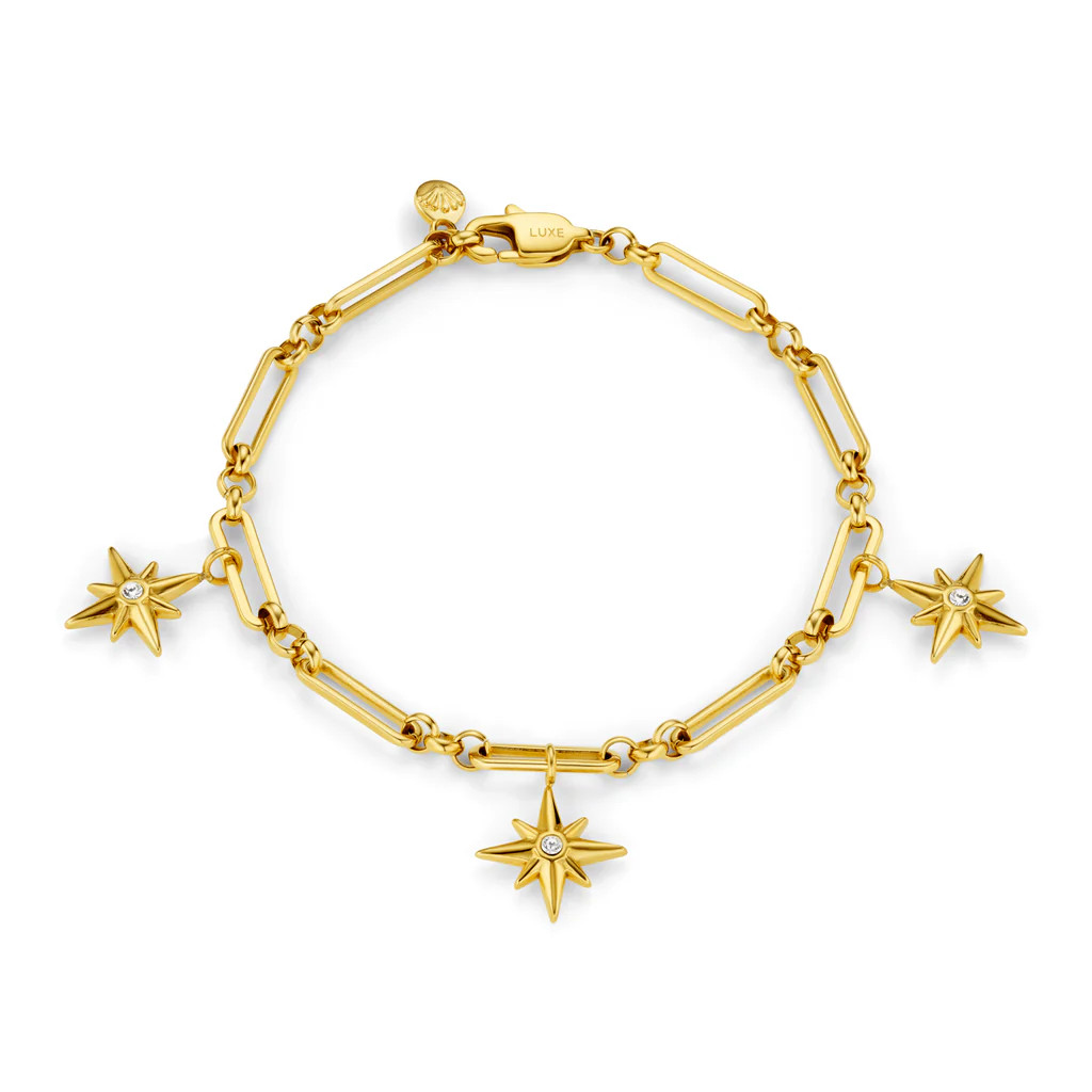 LUXE Crystal Starburst Charm Bracelet | Orelia