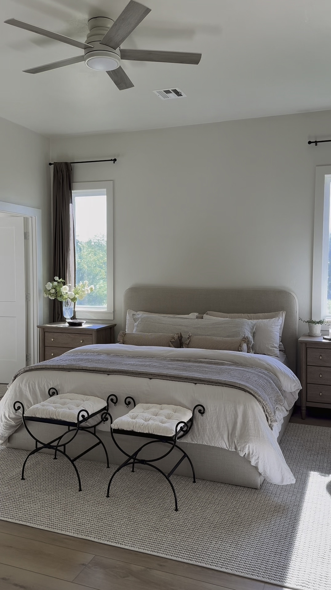 Master bedroom at the flip house is complete! I found this curved linen king bed from @Quince  and it is the most perfect piece for this space. I paired the bed with my favorite linen duvet cover and bamboo sheets also from Quince to complete the look! 
#QuincePartner 


#LTKHome