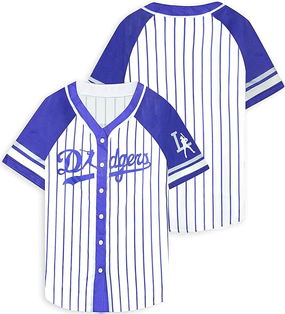 Baseball Shirt Jerseys for Women Baseball Jersey Game Day Fan Striped Baseball Player Button Down... | Amazon (US)