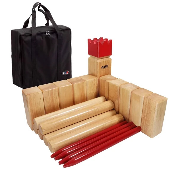 GSE Games & Sports Expert Hardwood Kubb Yard Game Set. Outdoor Lawn Yard Throwing Toss Game Set f... | Walmart (US)