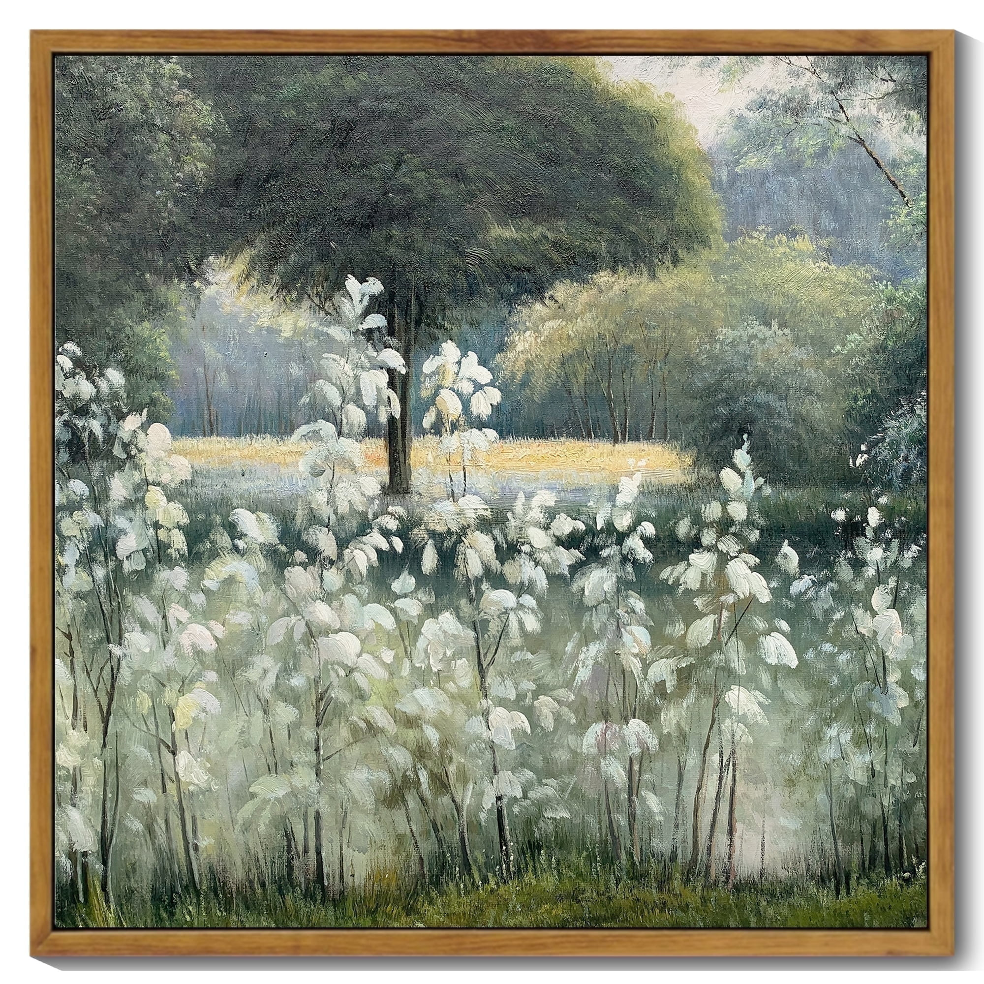 Drsoum Vintage Forest Landscape Canvas Wall Art 16x16in Natural Framed Pond Classic Wall Prints M... | Walmart (US)