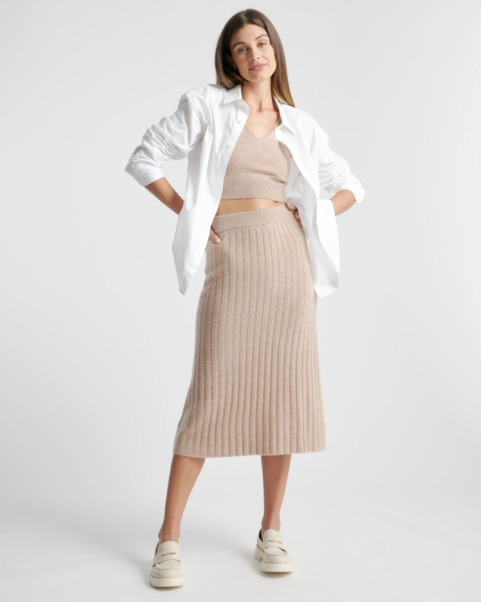 Mongolian Cashmere Midi Skirt | Quince