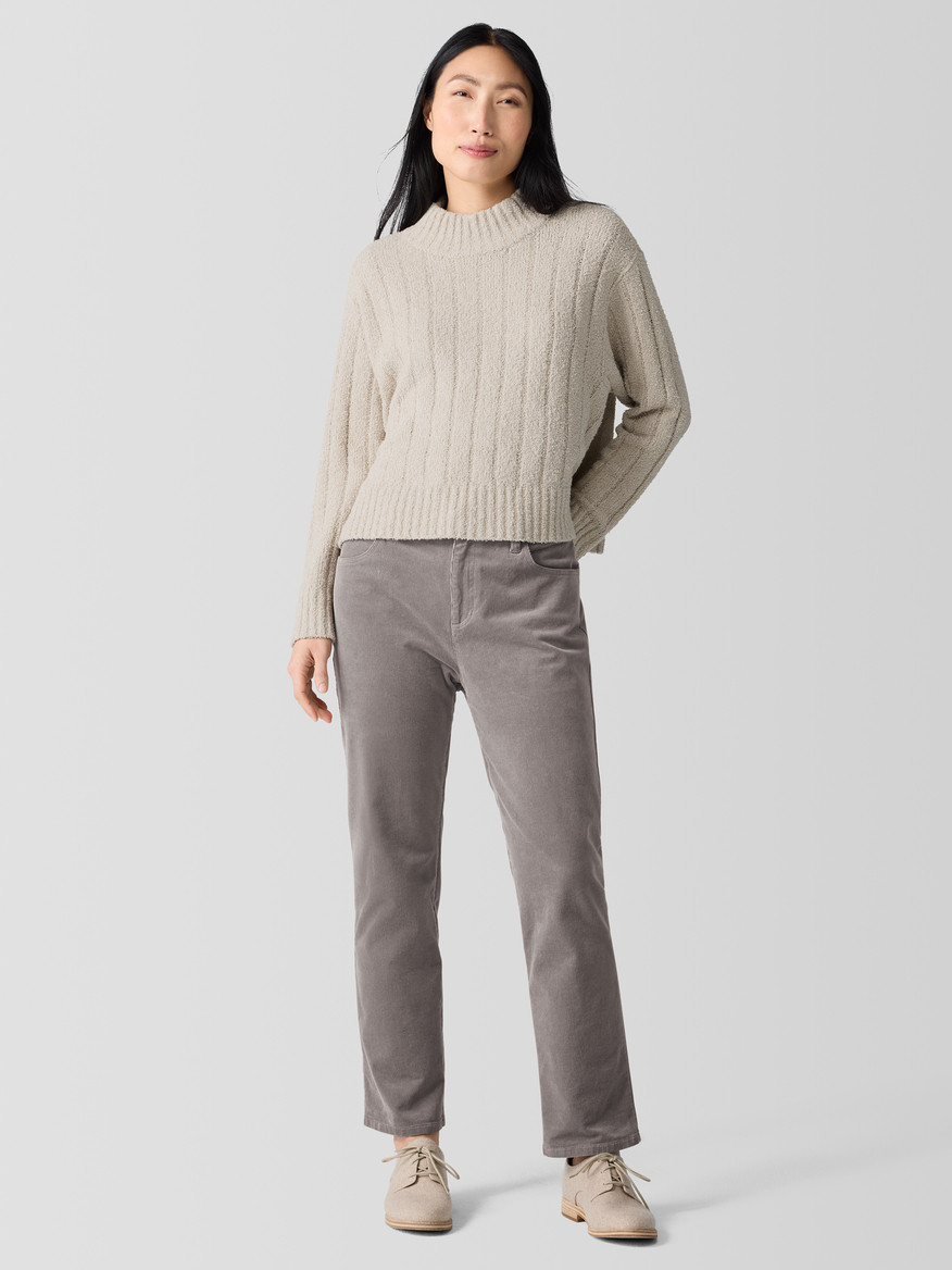 Organic Cotton Stretch Corduroy Straight Pant | Eileen Fisher