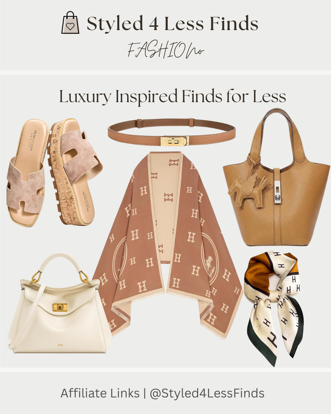 Luxury look… without the luxury price 🤎✨

These Amazon finds are giving major designer-inspired vibes—from the neutral slides to the chic belt, elevated bags, and that classic printed scarf. Effortless, polished, and perfect for spring styling.

Style tip: Stick to a tonal palette (think warm beiges, creams, and soft browns) to instantly make affordable pieces look elevated and cohesive. Add one structured accessory (like the belt or bag) to pull everything together. 

 #LTKcanada #LTKover50style #LTKbag