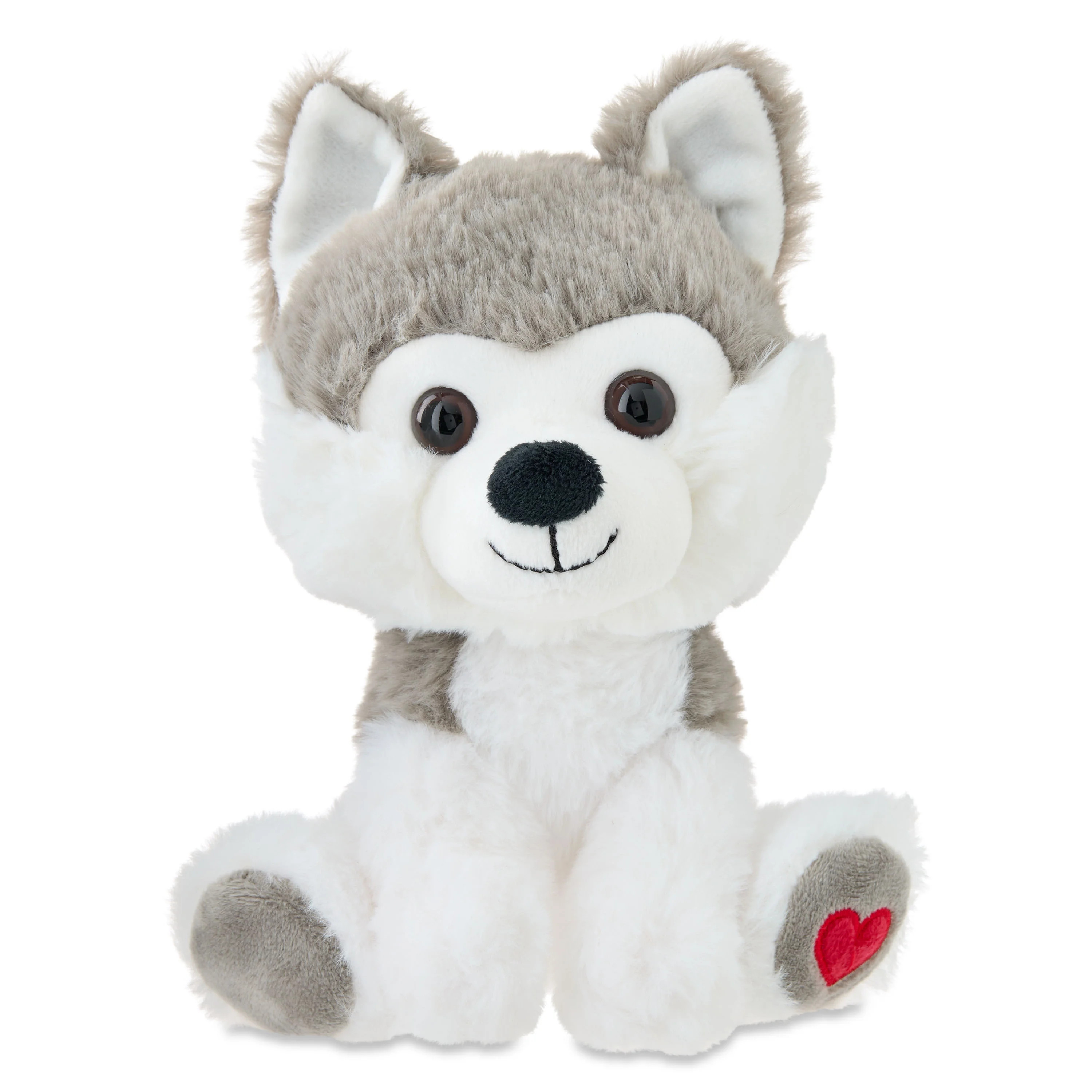 Small Sitting Husky Dog Plush, Gray and White, 8", Valentine's Day by Way To Celebrate | Walmart (US)