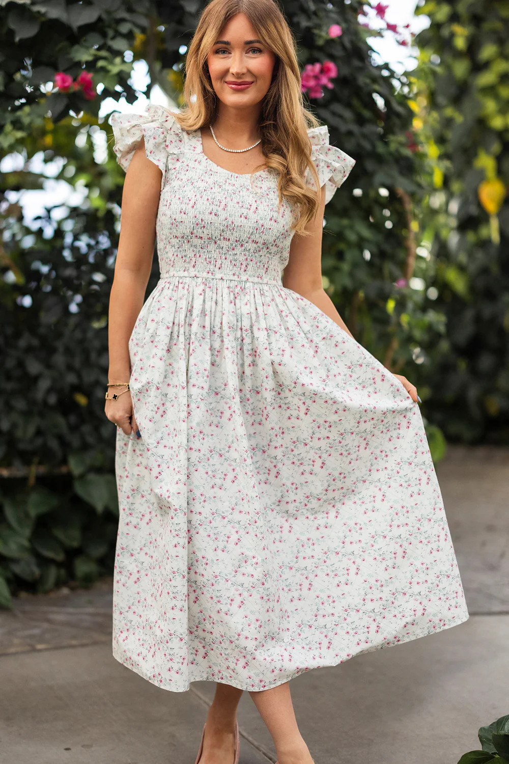 Hattie Dress in Pansy Trellis | Ivy City Co