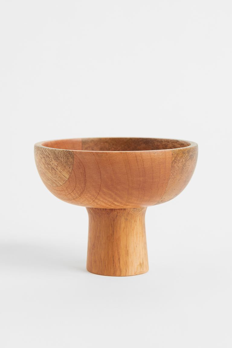 Small Wooden Pedestal Bowl | H&M (US + CA)