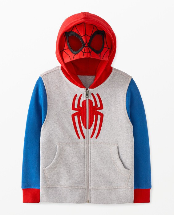 Boys' Marvel Spider-Man French Terry Hoodie, Spider-Man in Mediumweight 100% Combed Cotton - Size Toddler 2 by Hanna Andersson | Hanna Andersson
