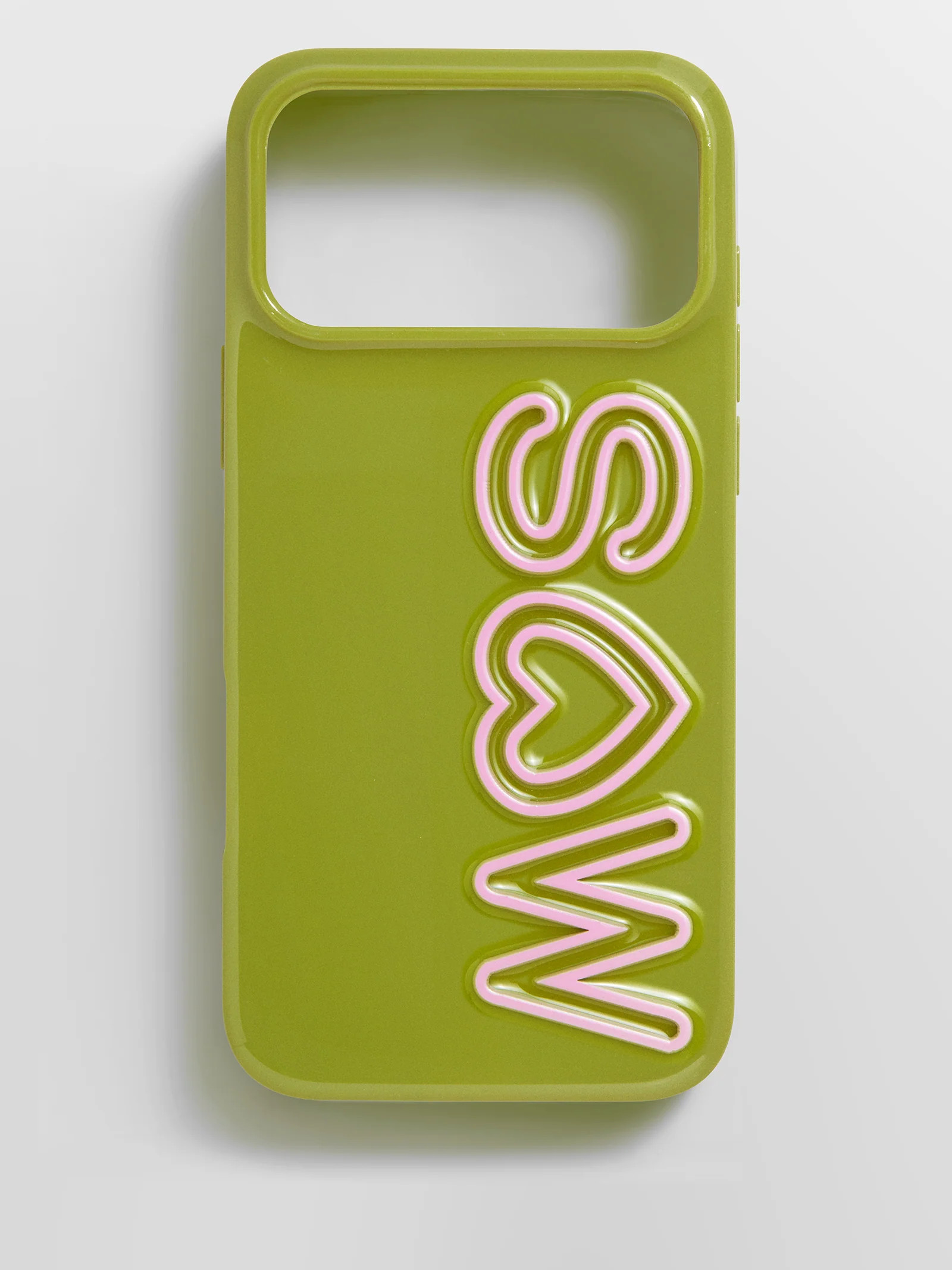 Fine Line Custom iPhone Case - Olive Green/Light Pink | BaubleBar
