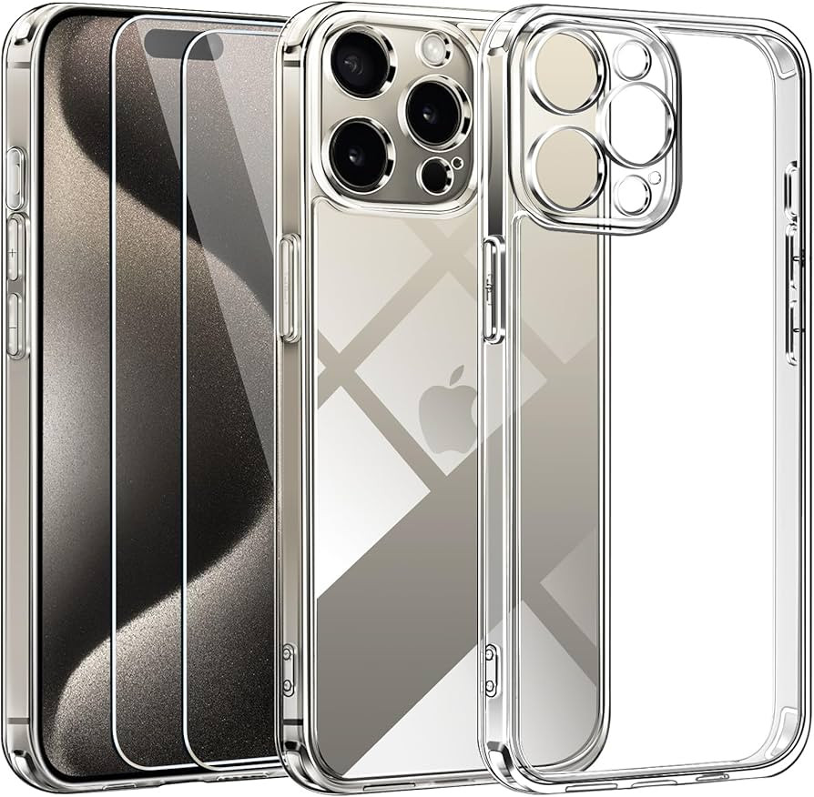 ivoler Clear Case Compatible with iPhone 15 Pro 6.1" [Long Lasting Clarity] [Military Grade Drop ... | Amazon (UK)