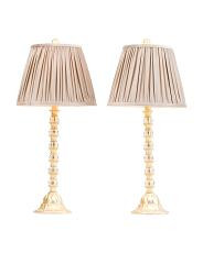 2pk 28.25in Glass And Metal Table Lamps | TJ Maxx