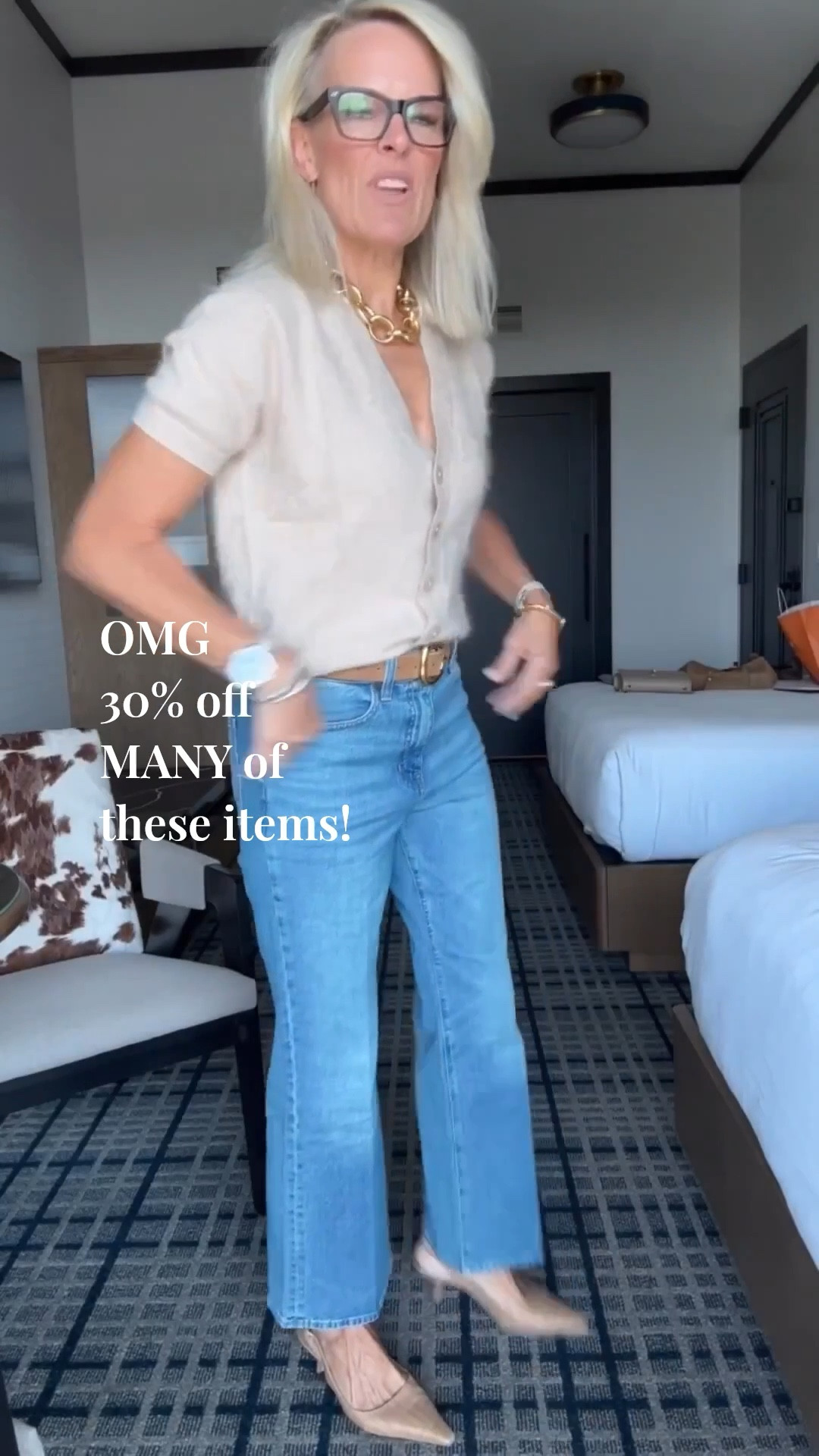 JCREW just announced a 30% off sale!!! 
Use code SHOPFALL

The jcrew denim I have in here are included!!! Both pairs 
Also the necklace is down to a super deal! 

And the sandals!! 

#LTKSaleAlert #LTKWorkwear #LTKOver40