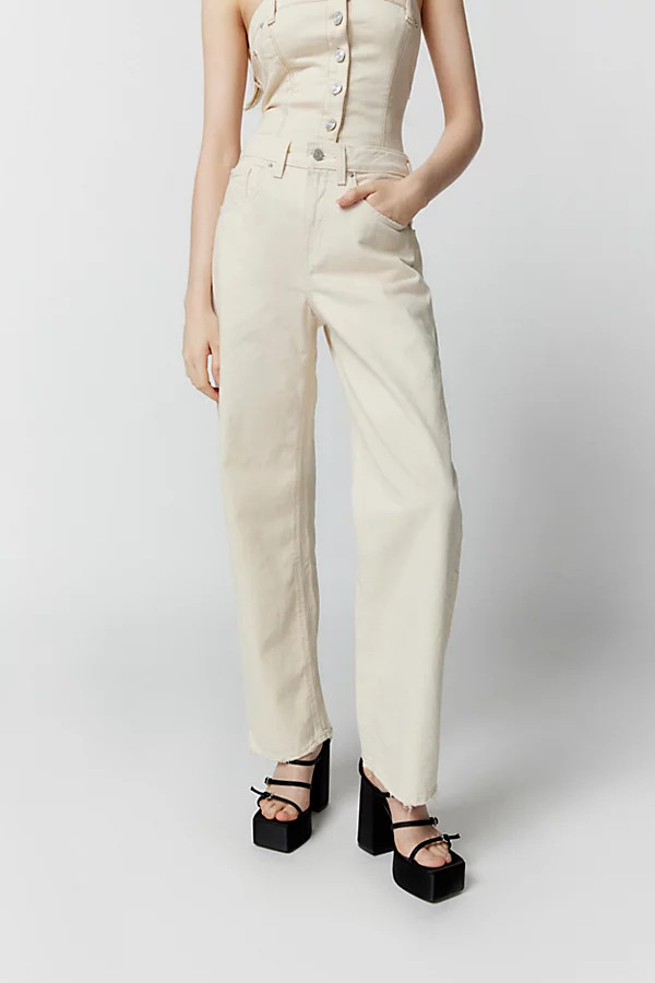BDG Bella Baggy Jean in Parchment, Women's at Urban Outfitters | Urban Outfitters (US and RoW)