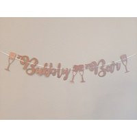 Bubbly Bar Banner Champagne Brunch & Boozy Rose Gold Bachelorette Pop Fizzle Clink | Etsy (US)