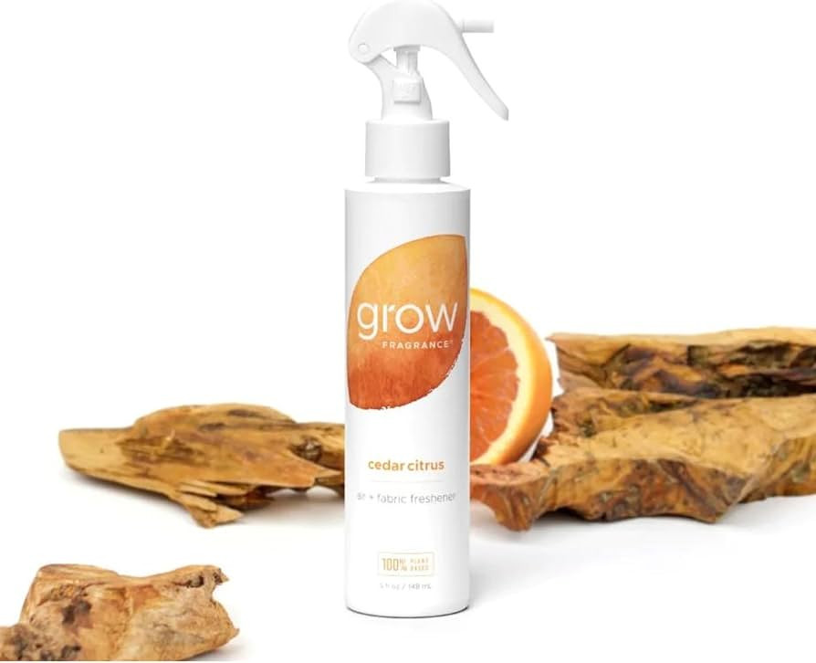 Grow Fragrance - Cedar Citrus Room Spray + Fabric Freshener Spray, 100% Plant-Based & Toxin-Free ... | Amazon (US)