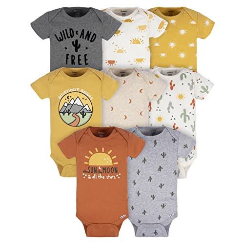 Gerber Baby 8-Pack Short Sleeve Onesies Bodysuits, Southwest, Newborn | Amazon (US)