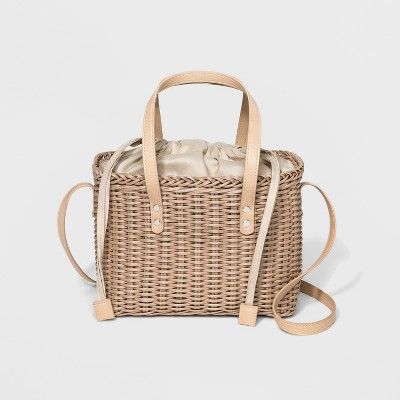 Basket Crossbody Bag - Who What Wear™ Buff Beige | Target