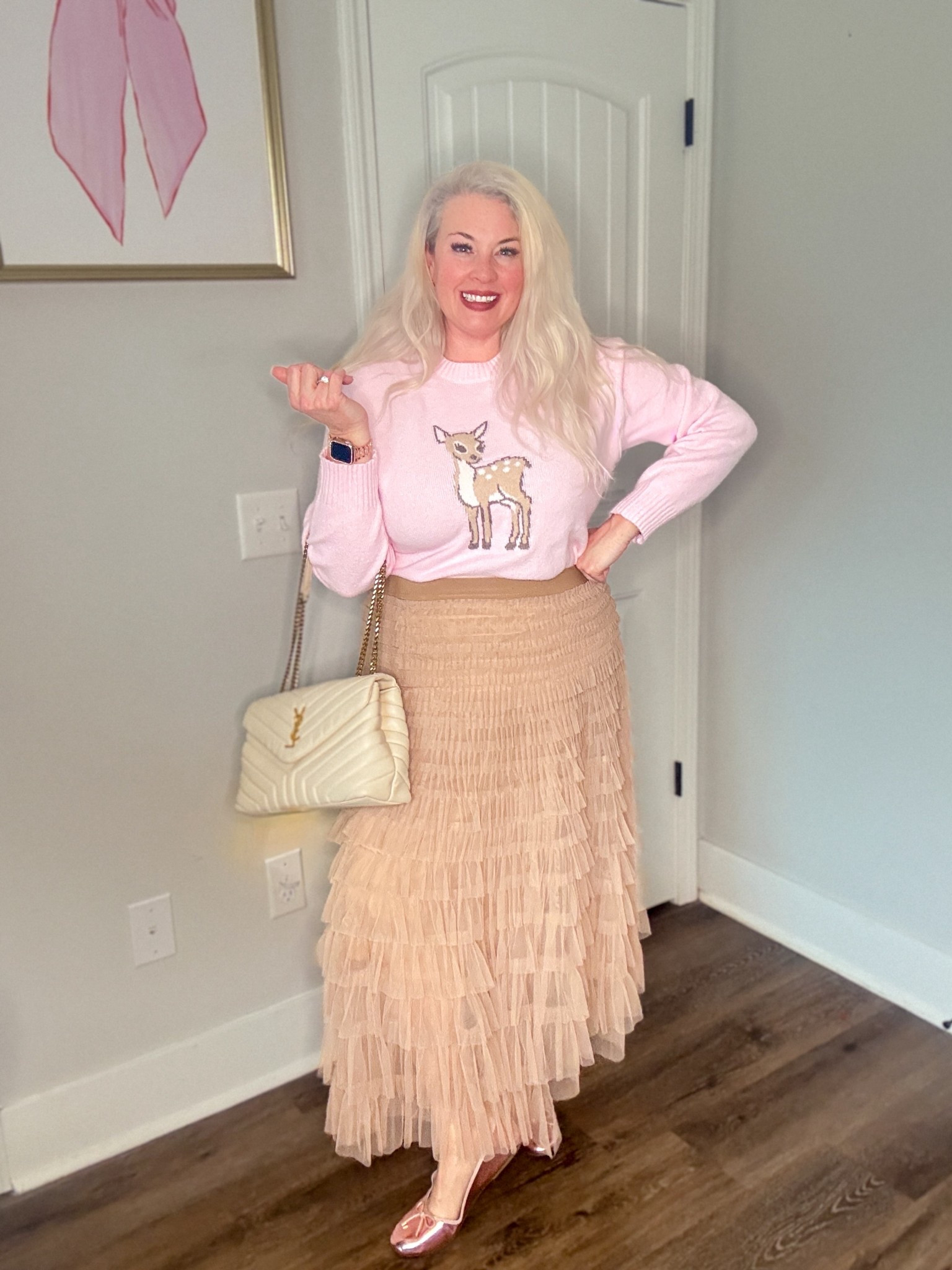 This cute sweater and skirt combo is bringing the cute and cozy vibes!  This would make a great outfit for work, date night, or even a holiday party! 

#LTKSeasonal #LTKHoliday #LTKMidsize