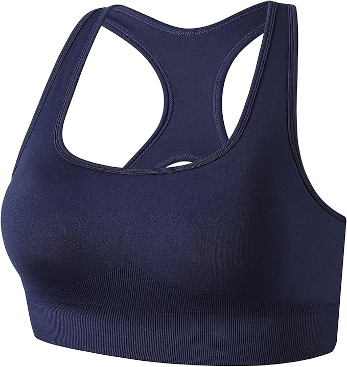 TomTiger Sports Bras for Women High Impact Racerback Removable Padded Seamless Yoga Workout Activ... | Amazon (US)