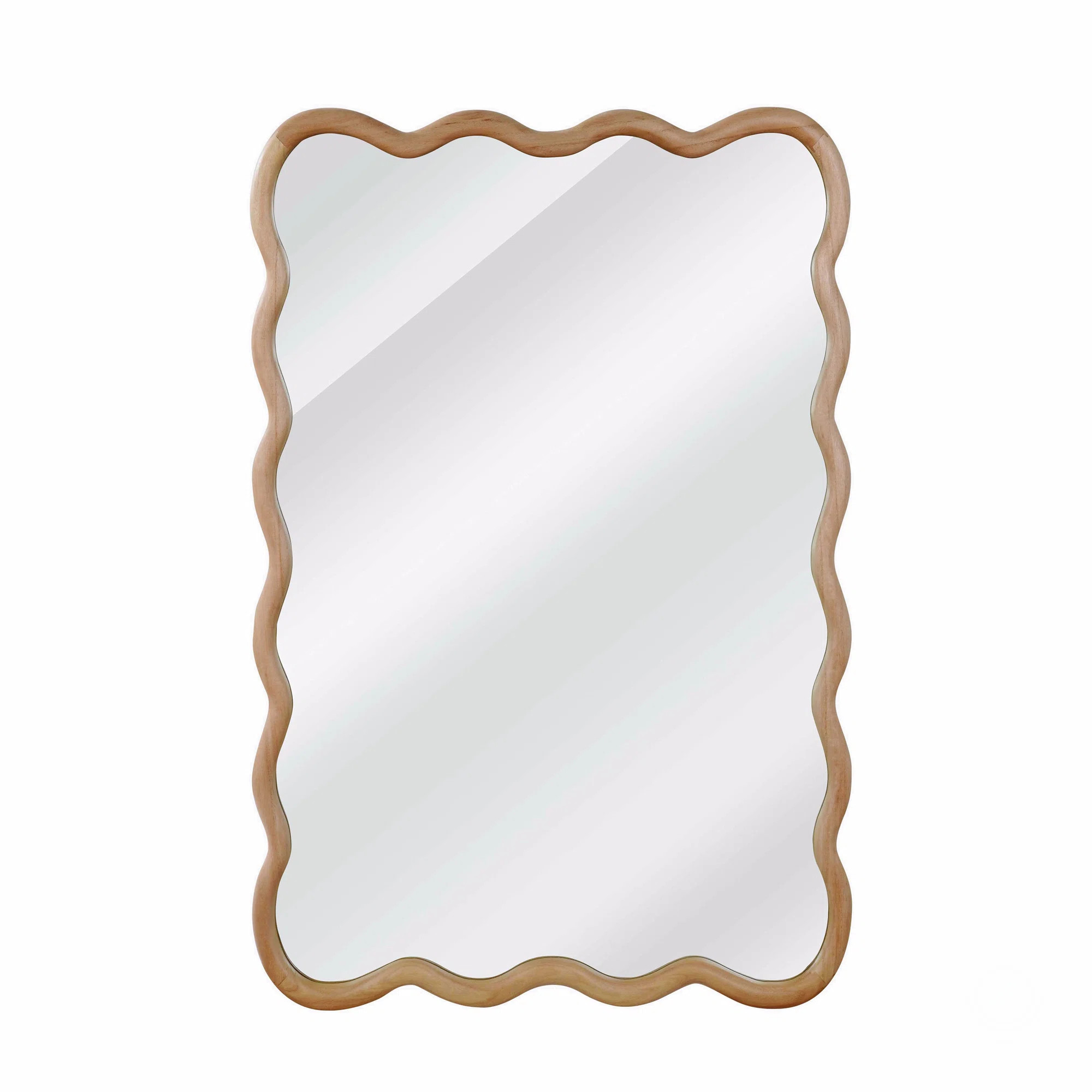 Wavy Rectangle Solid Wood Frame Decorative Mirror | Wayfair North America