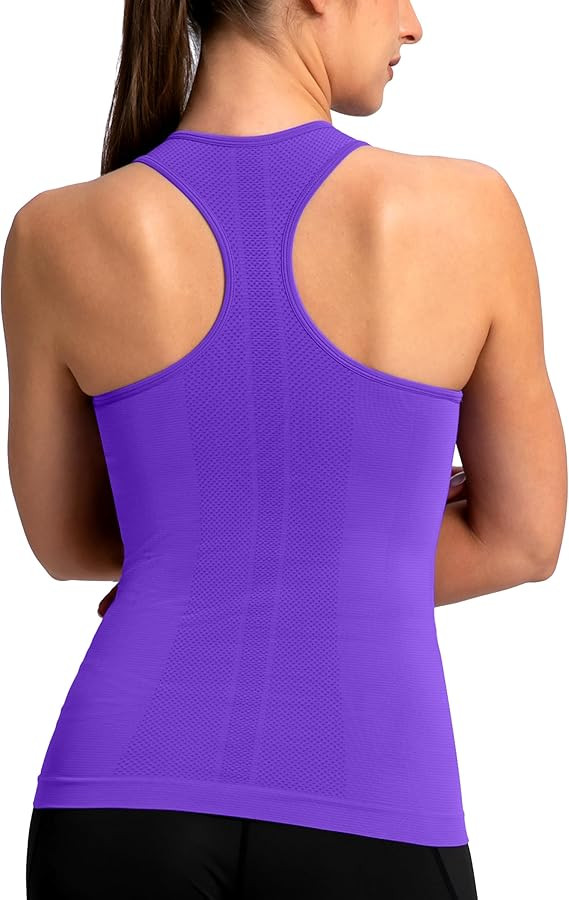MathCat Workout Racerback Tank Tops for Women, Seamless Padded Athletic Yoga Running Tops Camisol... | Amazon (US)