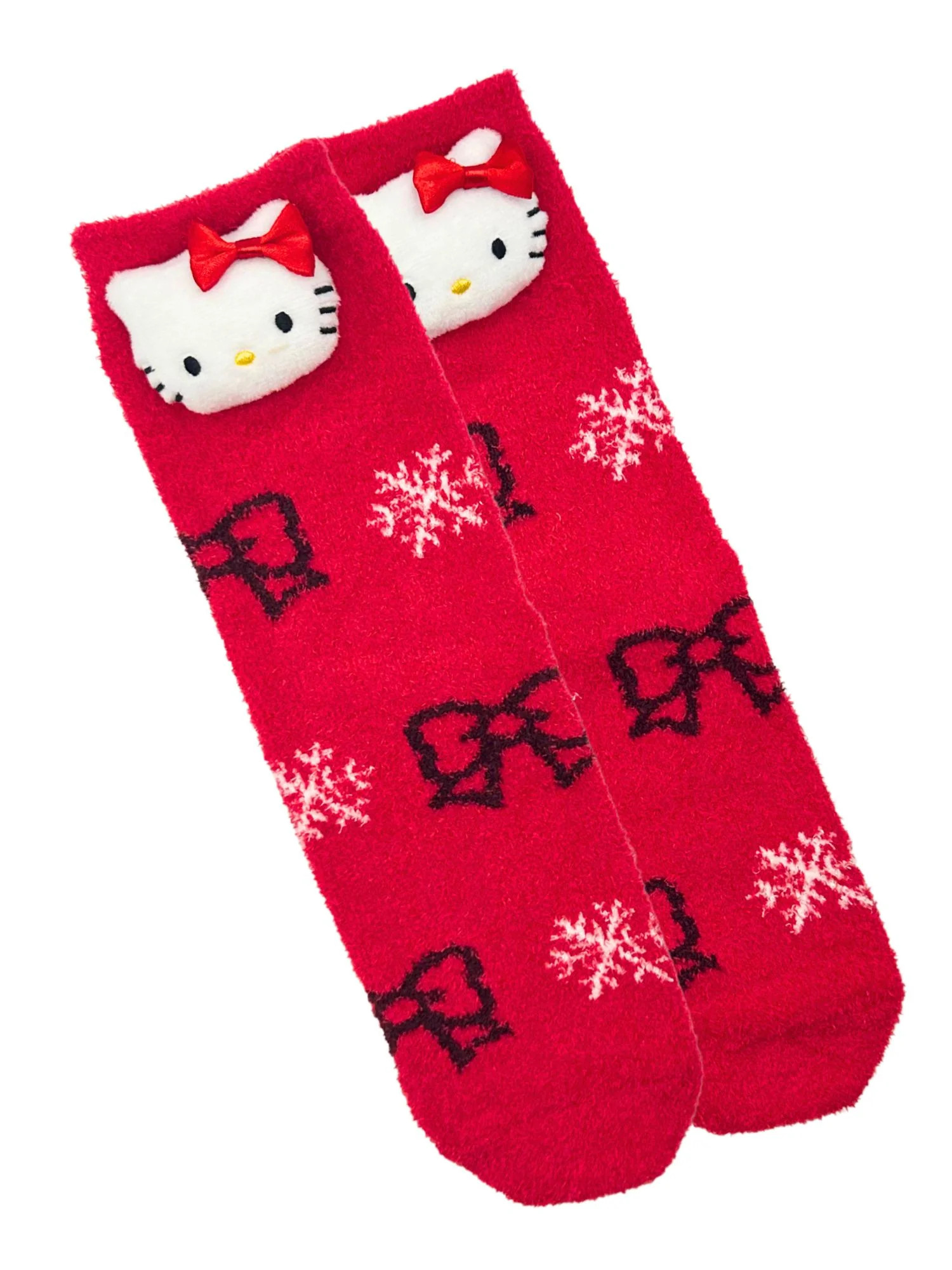 Hello Kitty Women's Holiday 3D Cozy Crew Socks, 1-Pack, Size 4-10 | Walmart (US)