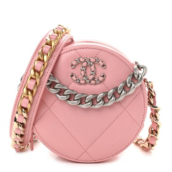 CHANEL

Lambskin Quilted Chanel 19 Round Clutch With Chain Pink | Fashionphile