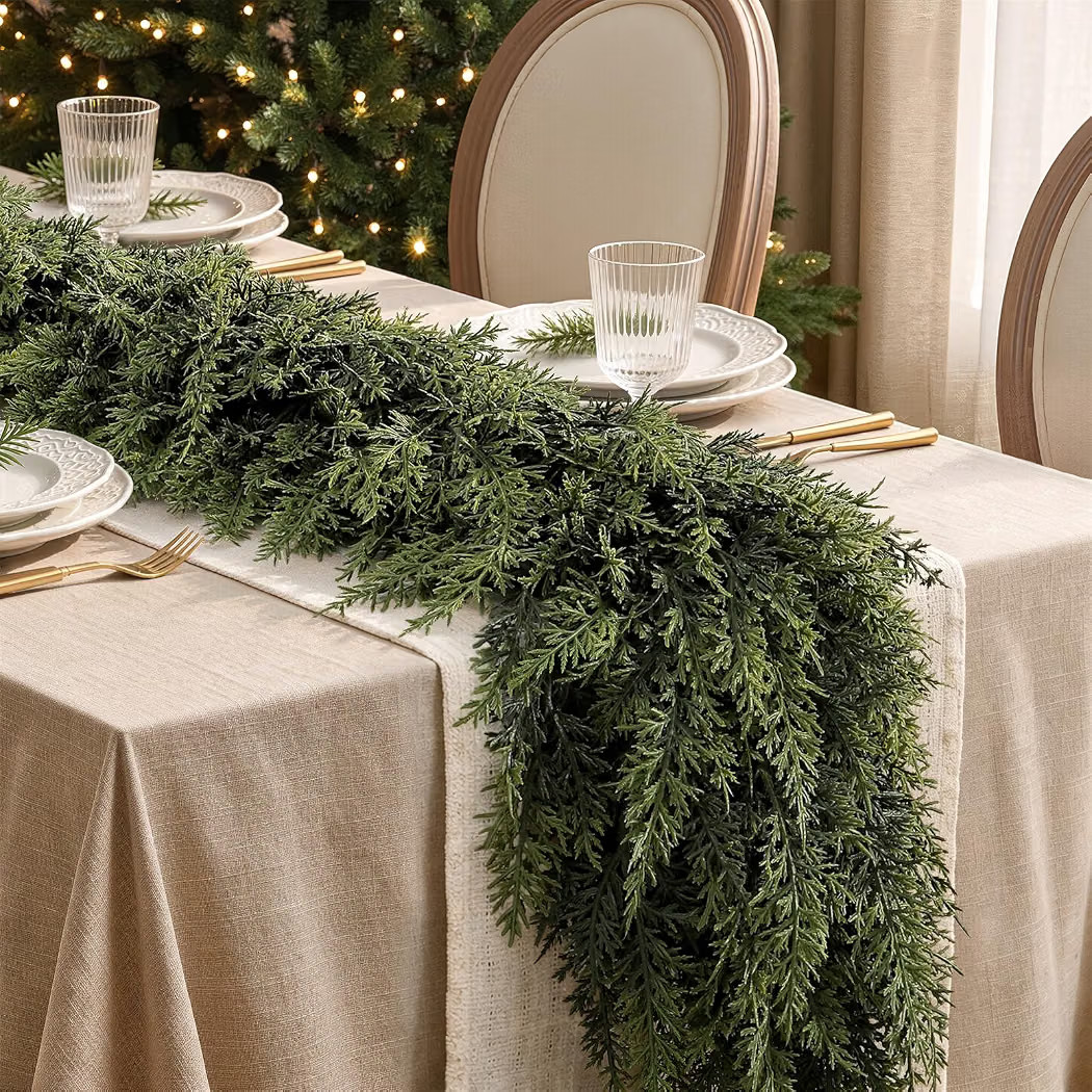 Alupssuc 9FT Christmas Garland, Encrypting Real Touch &Full Cedar Garland | Amazon (US)