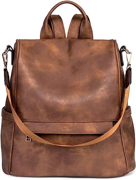 Women Backpack Purse Fashion Leather Large Designer Travel Bag Ladies Shoulder Bags | Amazon (US)