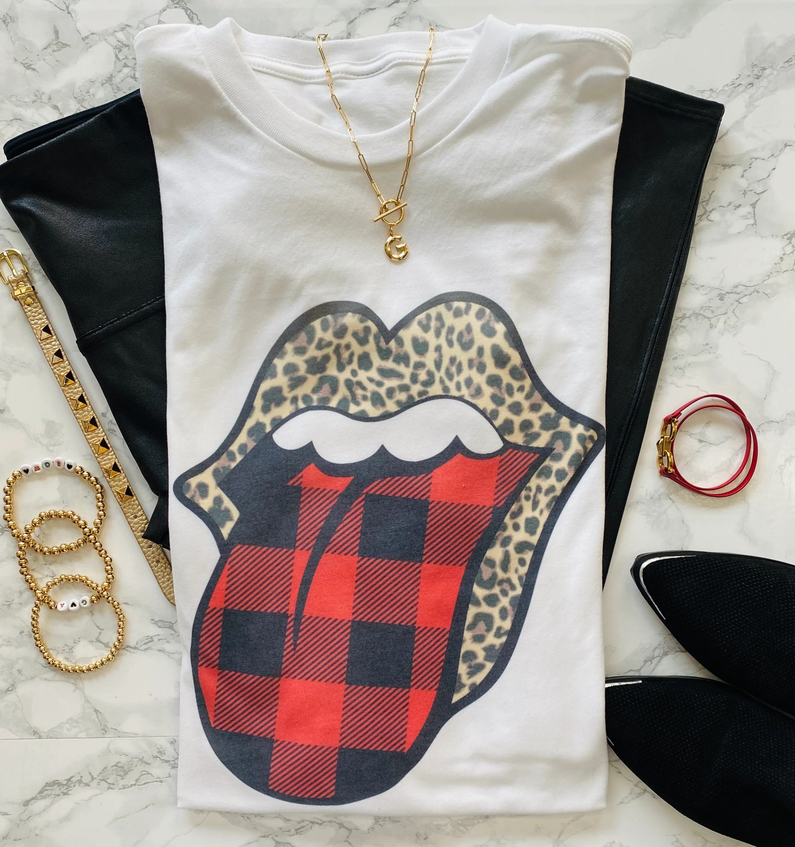 Leopard lips plaid tongue | Sweet Sparkle by GG 