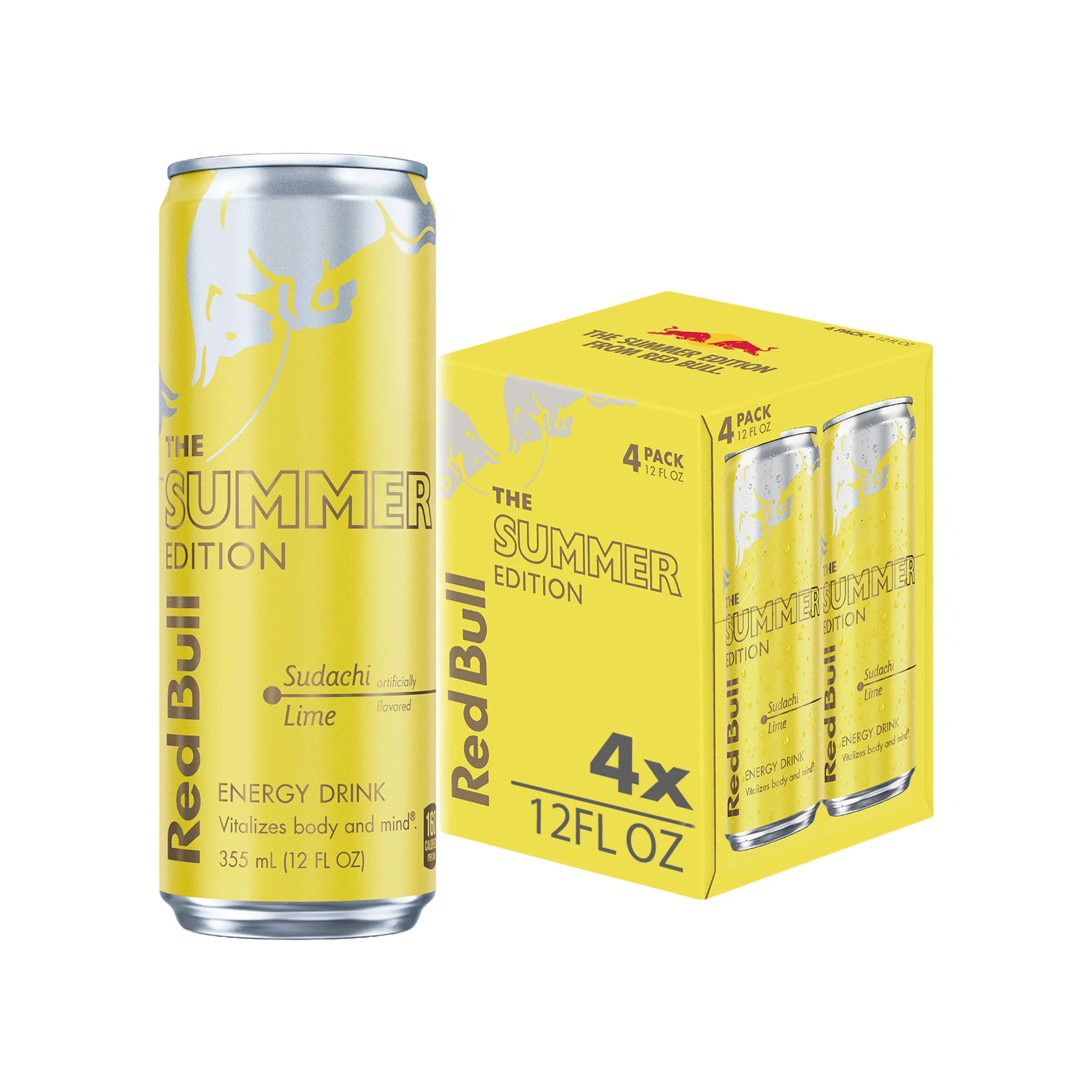 Red Bull Summer Edition Energy Drink,  Sudachi Lime, 12 fl. oz.,  Pack of 4 | Walmart (US)