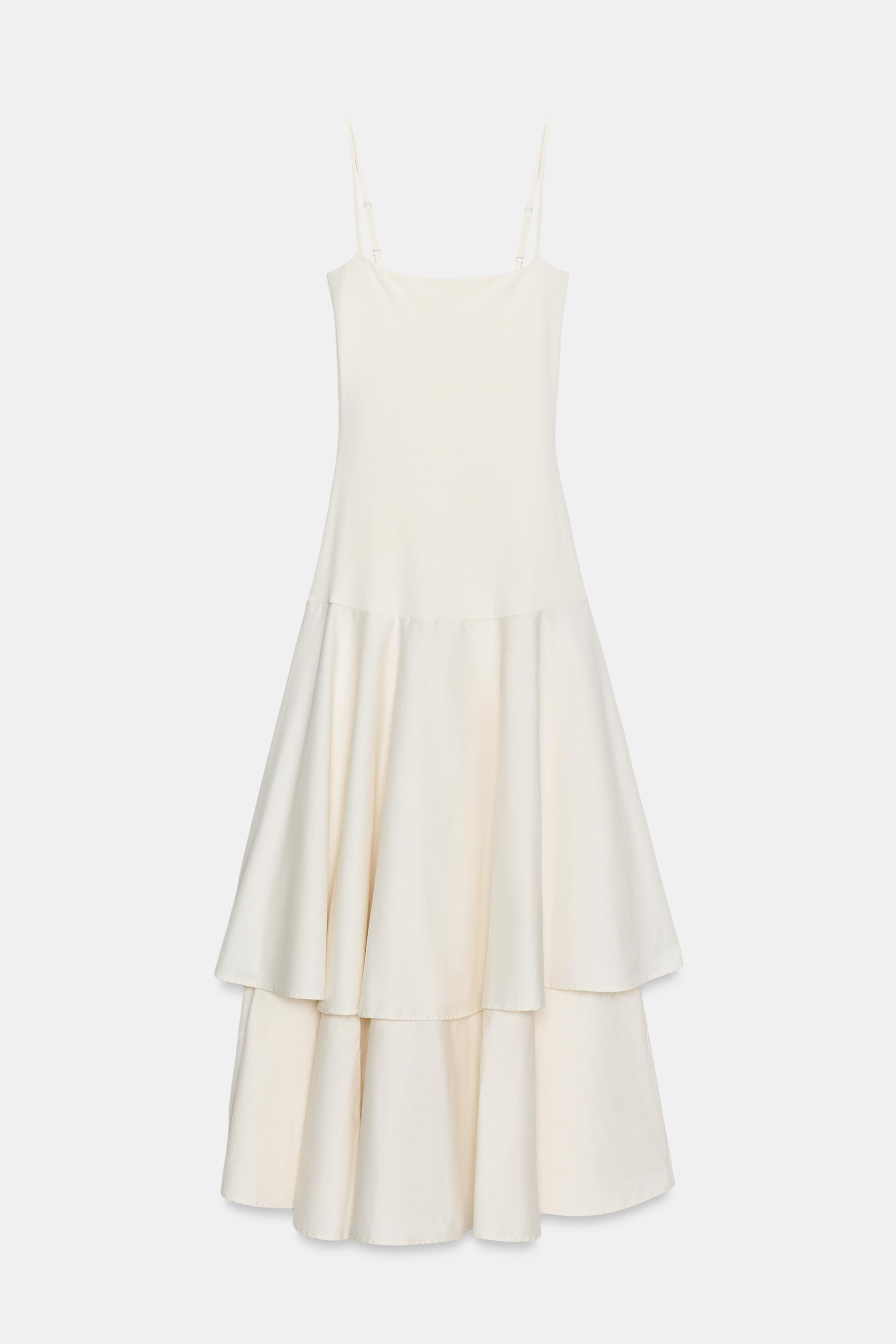 RUFFLED COMBINATION DRESS | Zara US