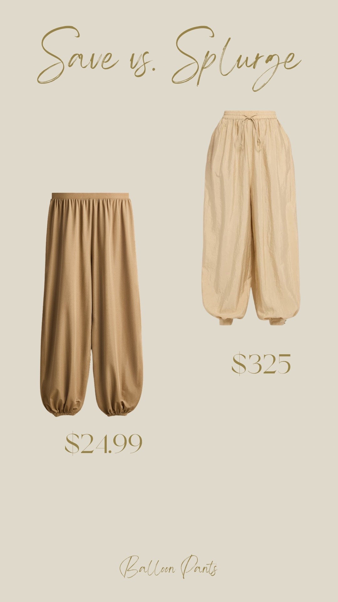You can purchase these Cinq a Sept Balloon Pants for $325 orrr these from H&M for $24.99.

#LTKSeasonal