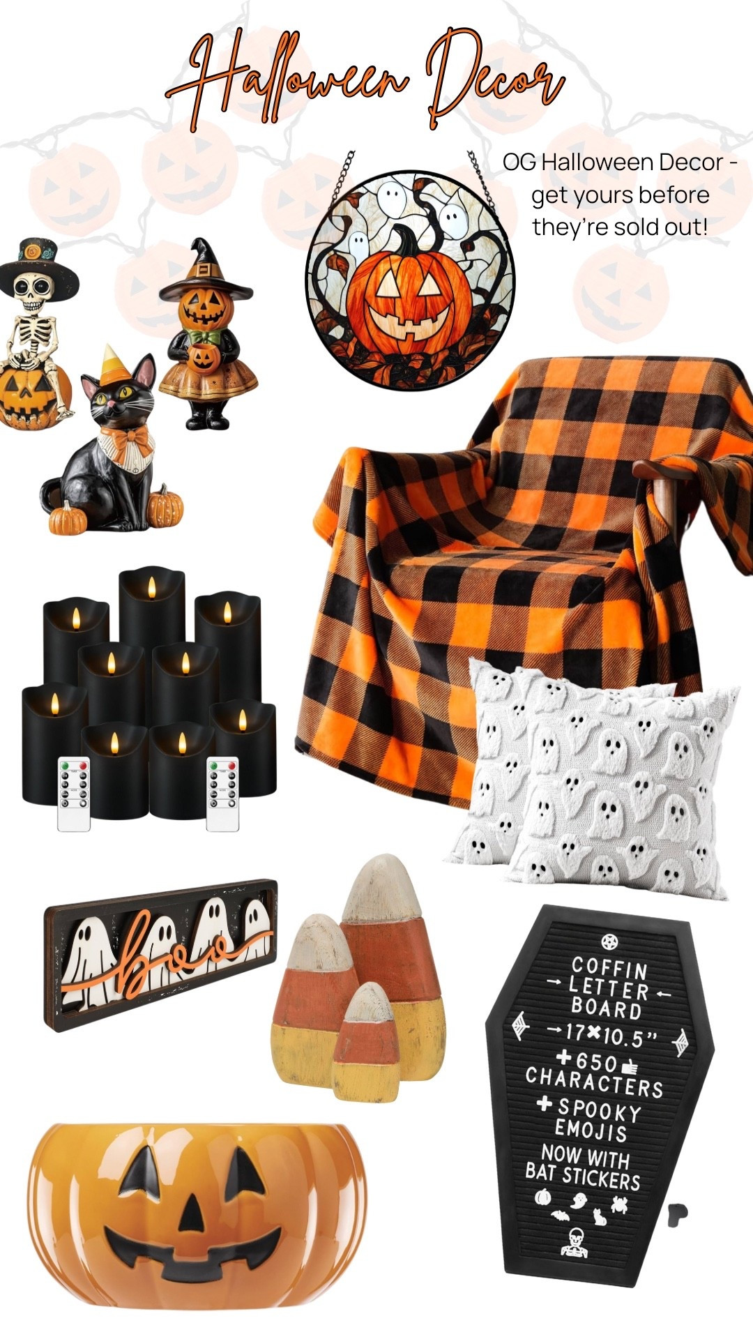 Halloween Home Decor! In the OG colors 🐈‍⬛ 🎃 ✨ everything in this post tagged and more! Decorate now to enjoy the season 👻 

#LTKHome #LTKFallSale #LTKFindsUnder50