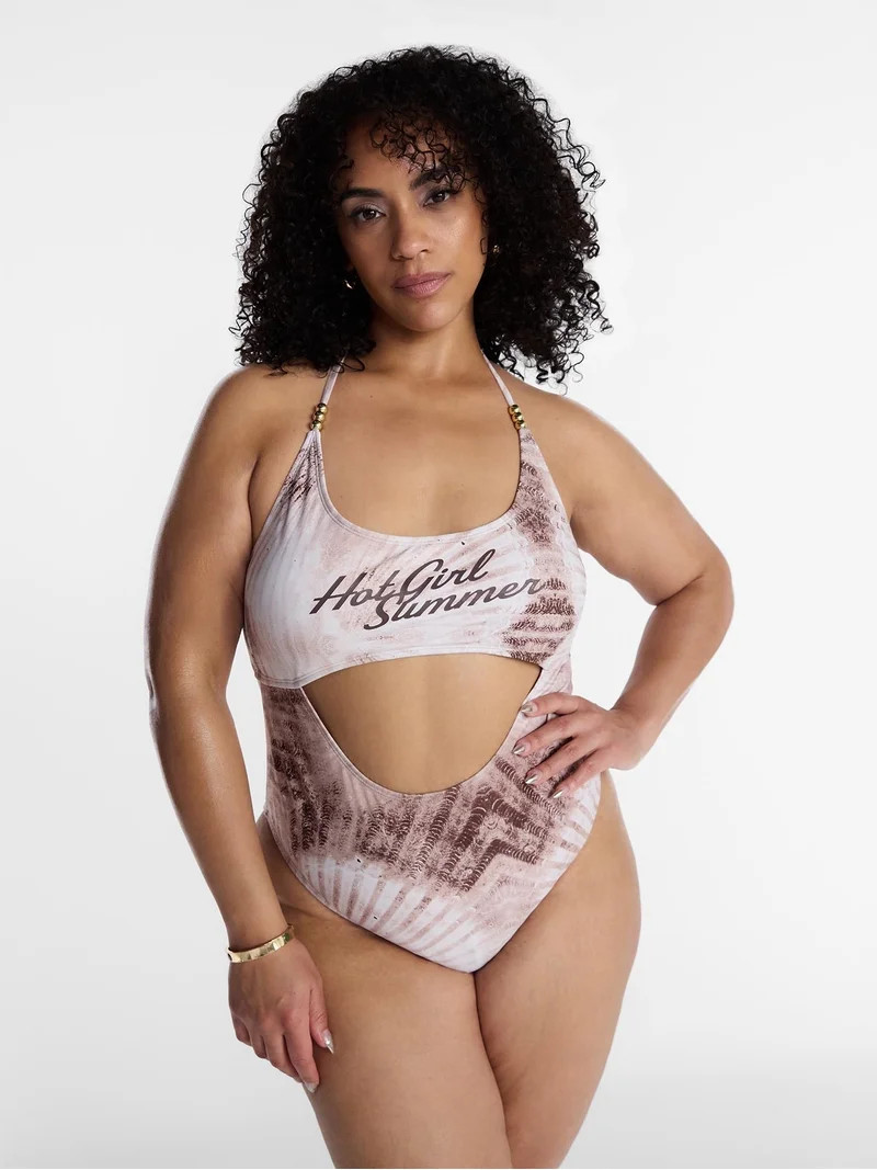 Hot Girl Summer by Megan Thee Stallion Women's and Women's Plus Hot Girl Summer Cutout One-Piece ... | Walmart (US)
