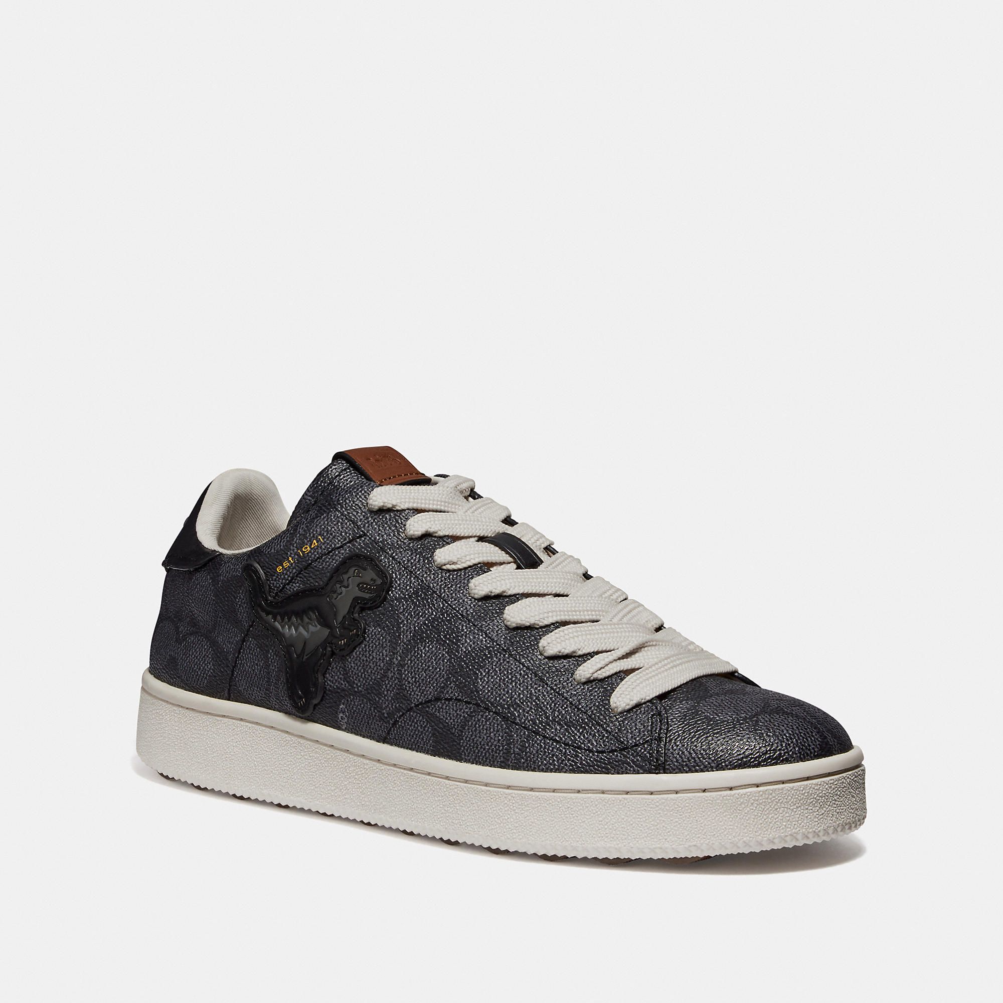 Coach Men's: C101 Sneaker With Rexy - Men's - Charcoal, Size: 7 D | Coach Outlet