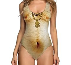 uideazone Women Sexy High Cut One Piece Swimsuit Funny Bathing Suit Monokini Swimwear | Amazon (US)